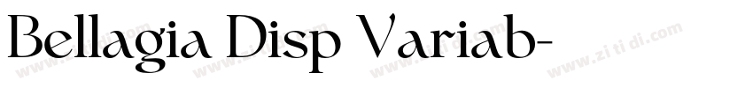 Bellagia Disp Variab字体转换